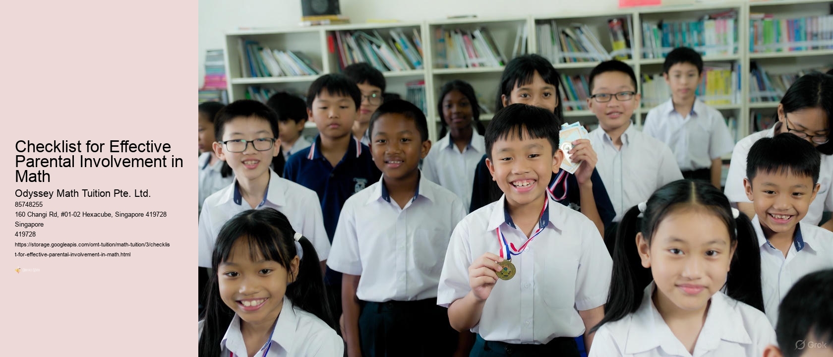 Checklist for Effective Parental Involvement in Math