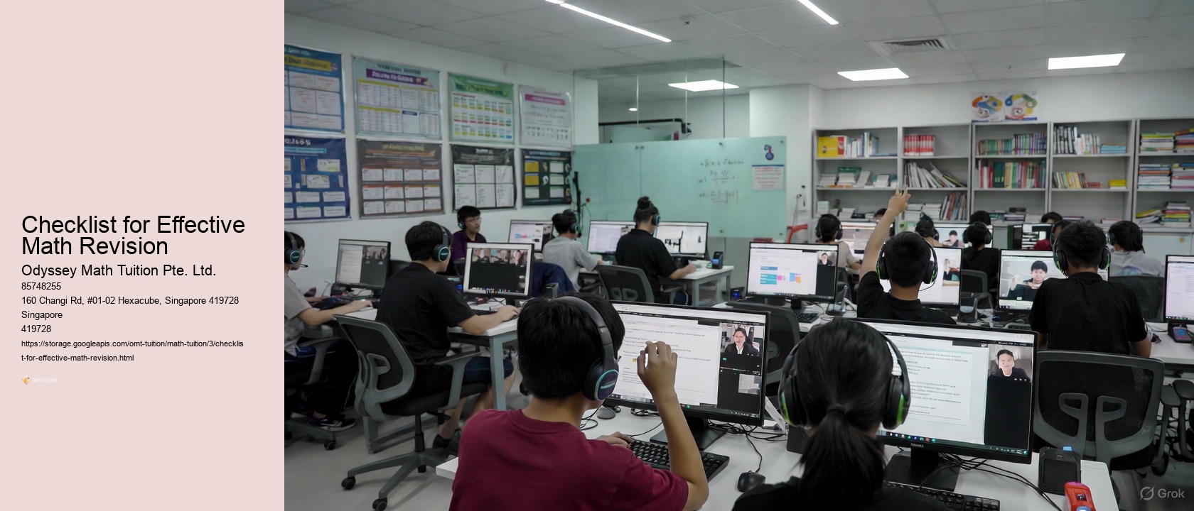 Checklist for Effective Math Revision