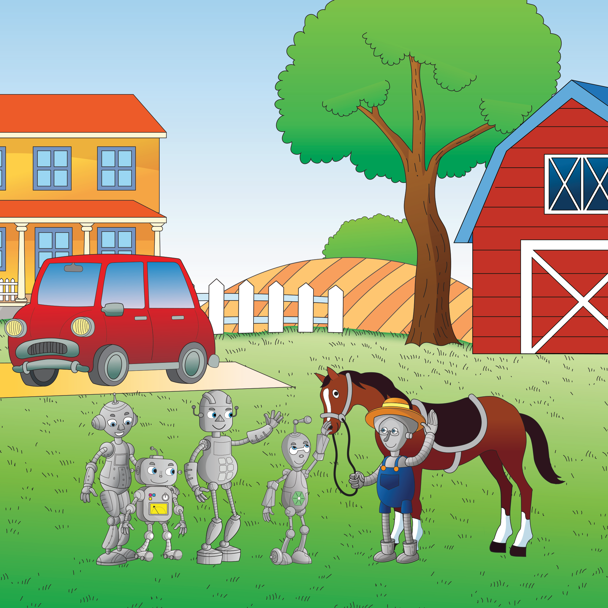 At the Farm decodable book cover