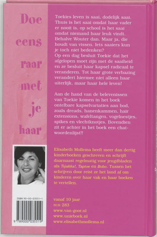 Achterkant van Doe eens raar met je haar