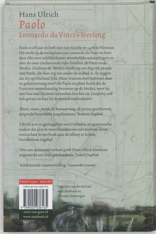 Achterkant van Paolo, Leonardo da Vinci's leerling