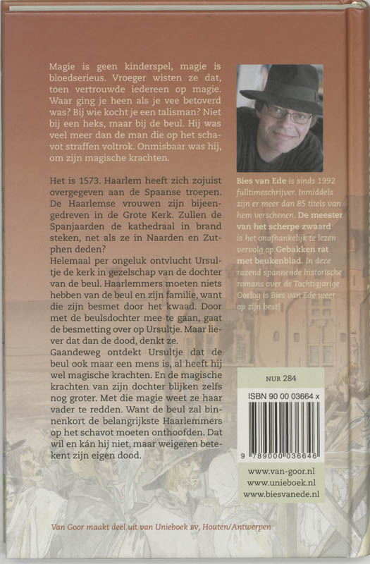 Achterkant van De meester van het scherpe zwaard