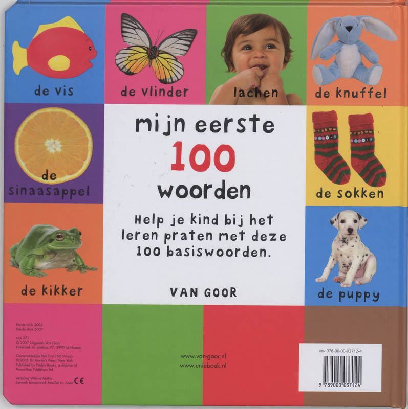 Achterkant van Mijn eerste 100 woorden