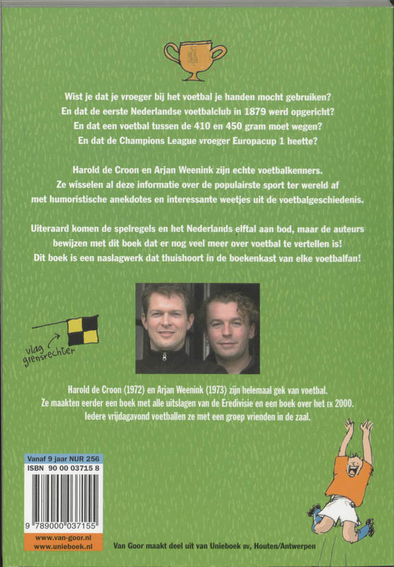 Achterkant van Voetbal in een notendop