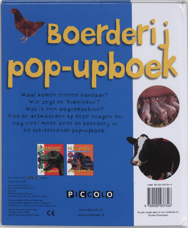 Achterkant van Boerderij pop-upboek