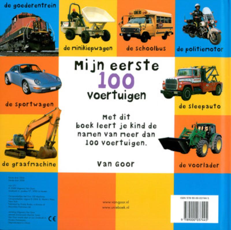 Achterkant van Mijn eerste 100 voertuigen