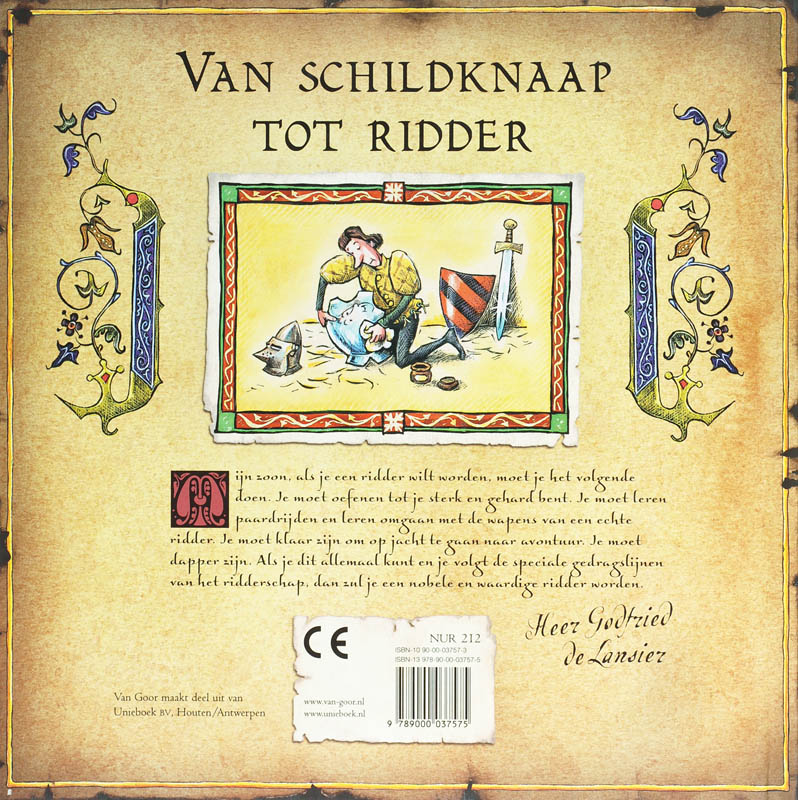 Achterkant van Van schildknaap tot ridder