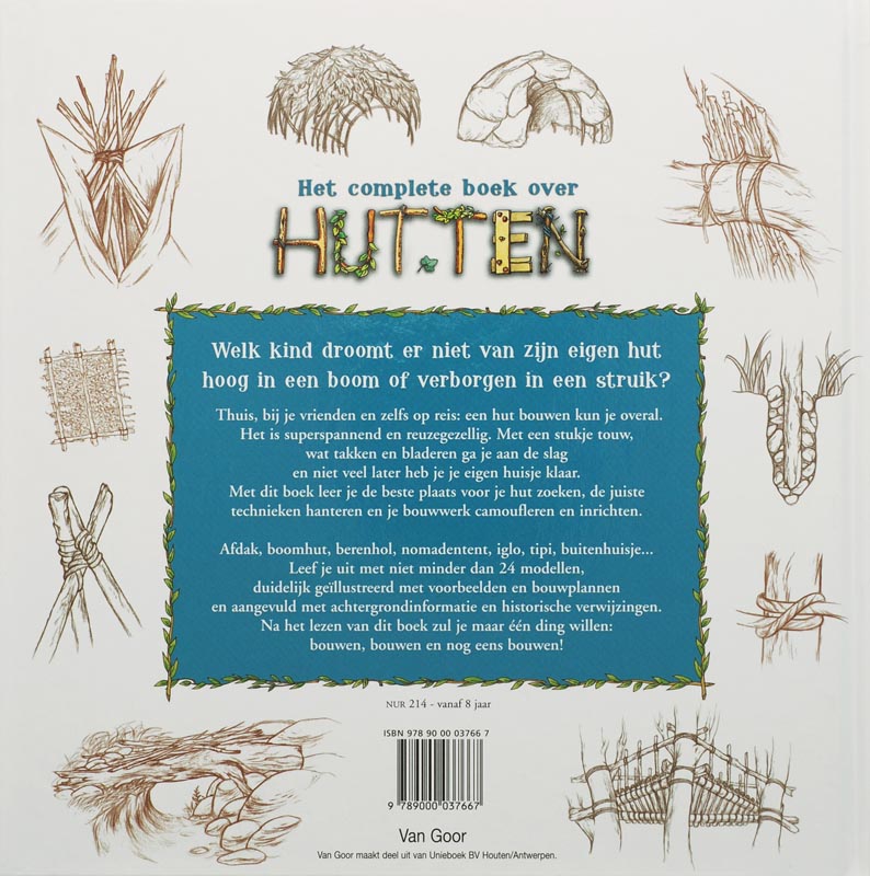 Achterkant van Complete boek over hutten