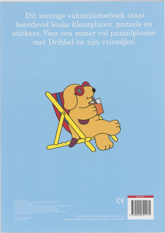 Achterkant van Dribbels grote vakantiedoeboek