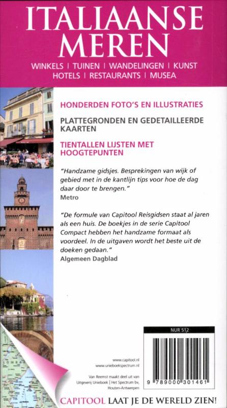Achterkant van Italiaanse Meren