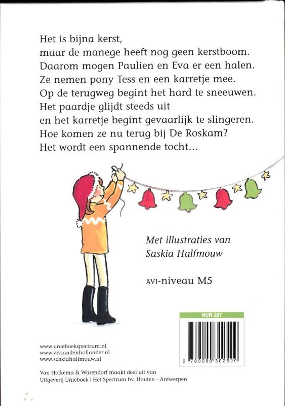 Achterkant van Stapvoets door de sneeuw
