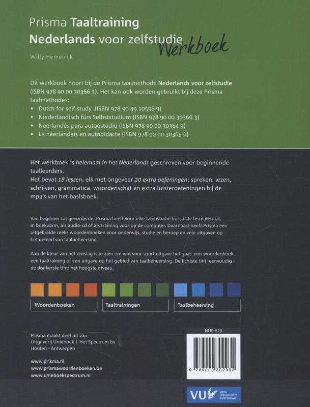 Achterkant van Werkboek