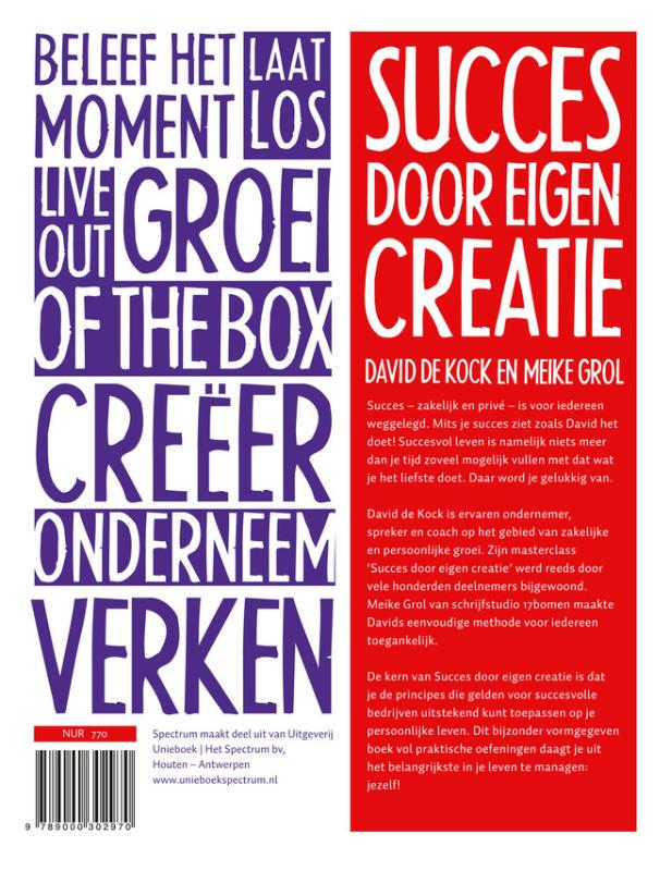 Achterkant van Succes door eigen creatie