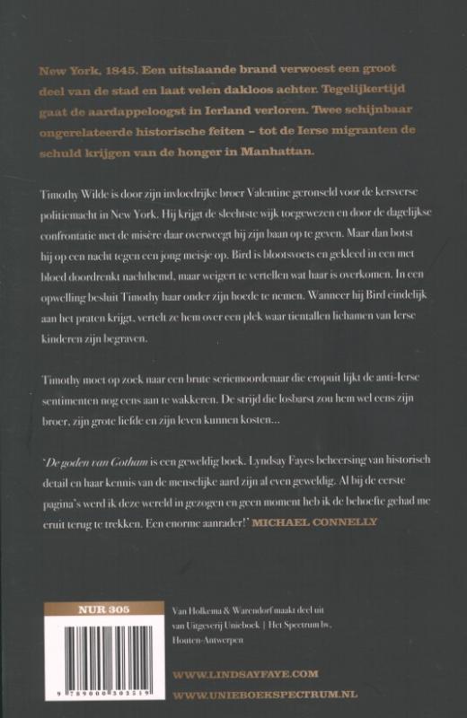 Achterkant van De Goden van Gotham