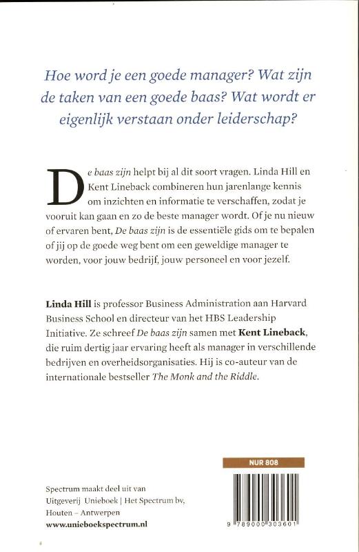 Achterkant van De baas zijn
