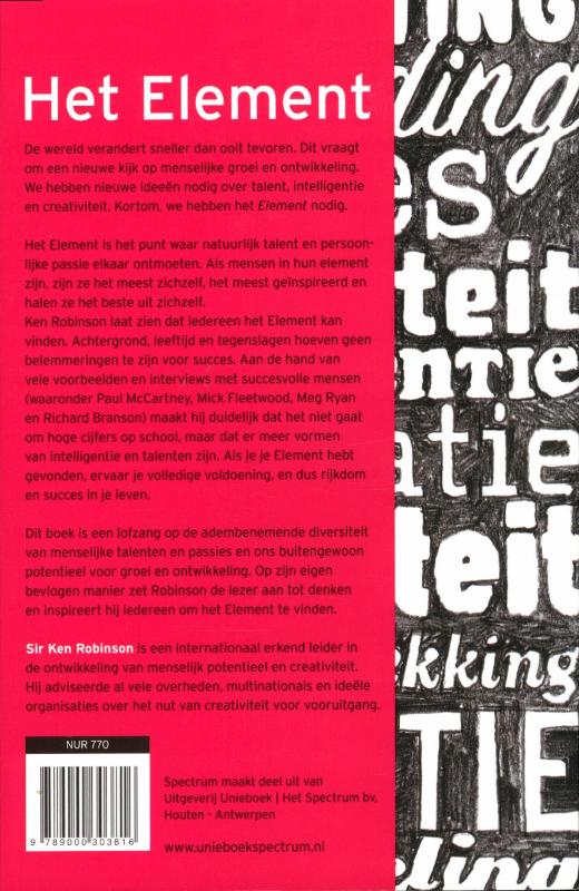Achterkant van Het Element