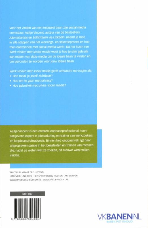 Achterkant van Werk vinden met social media