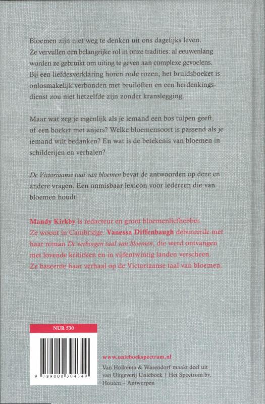 Achterkant van De Victoriaanse taal van bloemen