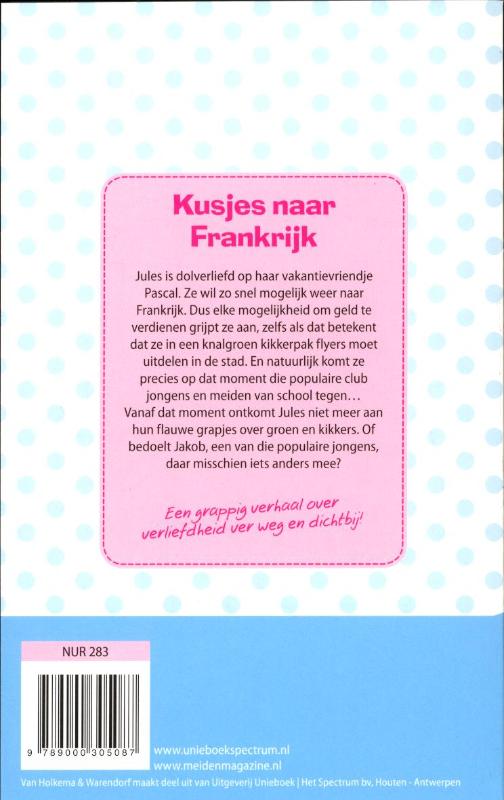 Achterkant van Kusjes naar Frankijk