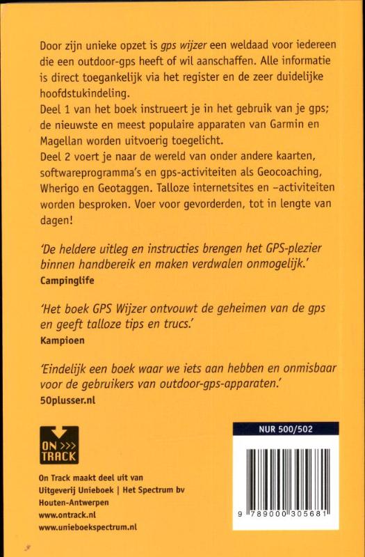Achterkant van GPS Wijzer