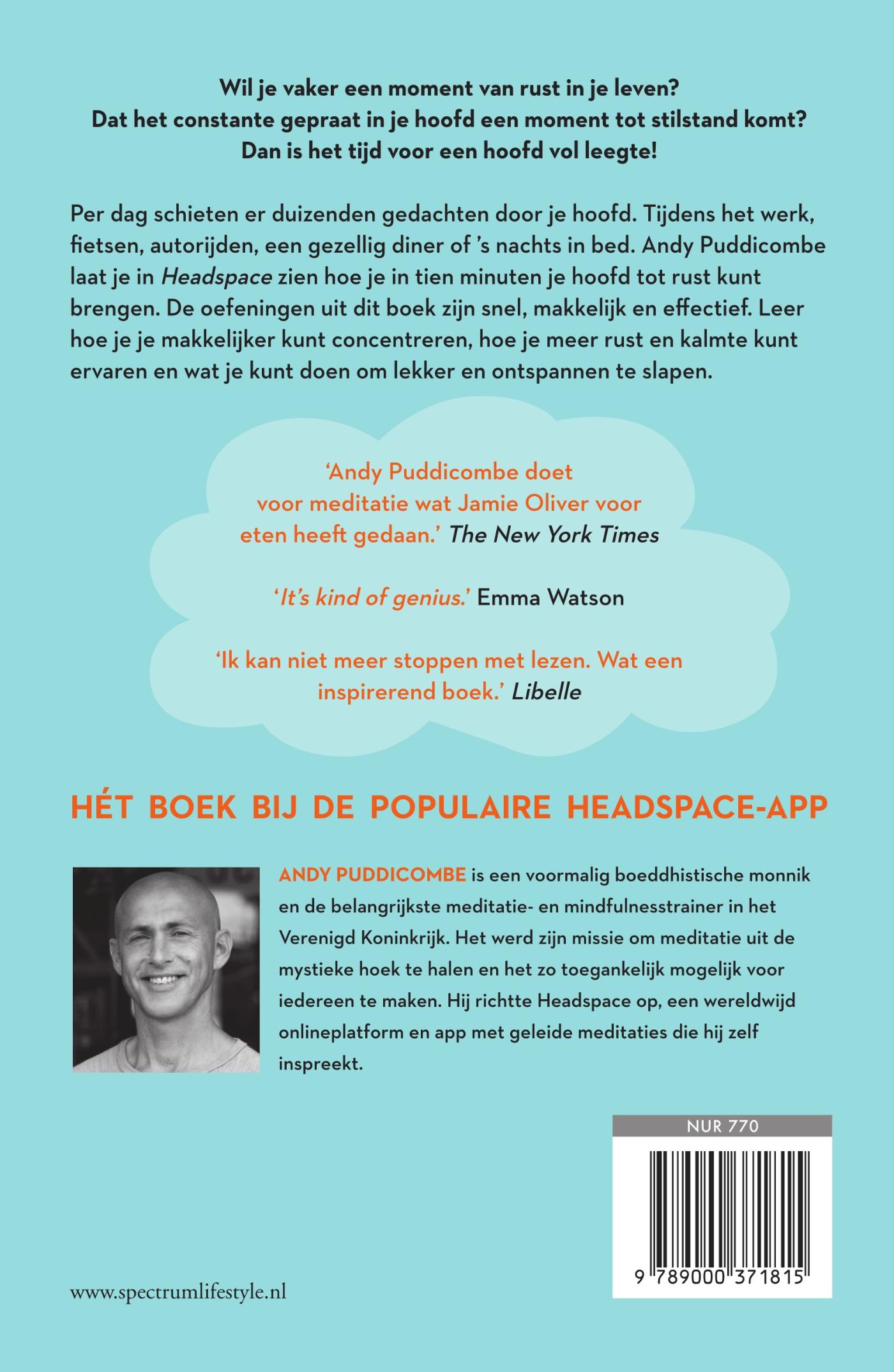 Achterkant van Headspace