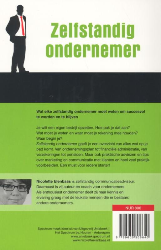 Achterkant van Zelfstandig ondernemer