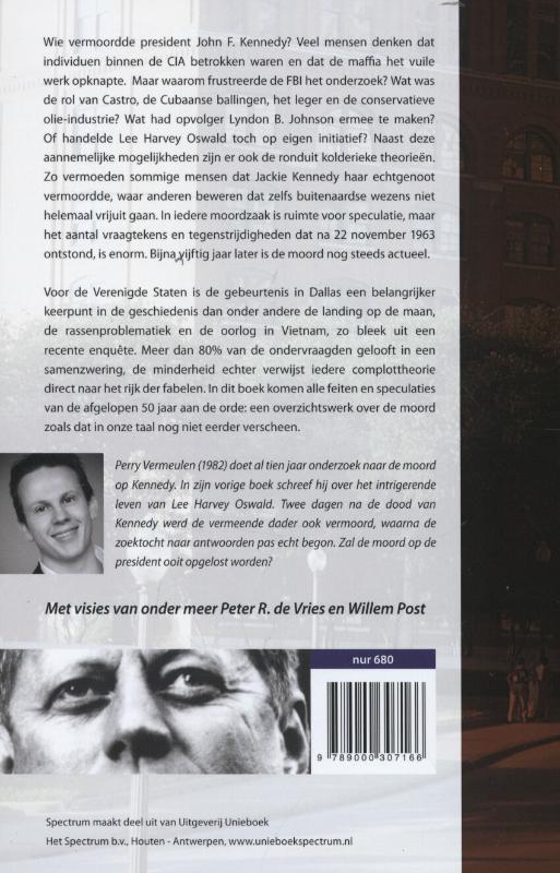 Achterkant van Wie vermoordde John F Kennedy