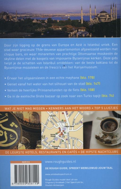 Achterkant van Rough Guide Istanbul