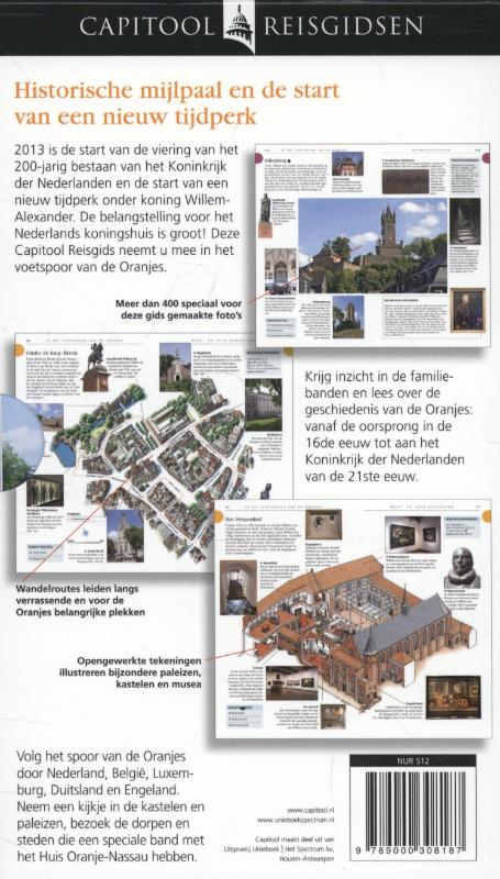 Achterkant van In het voetspoor van de Oranjes