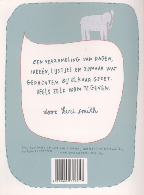Achterkant van The non-planner datebook