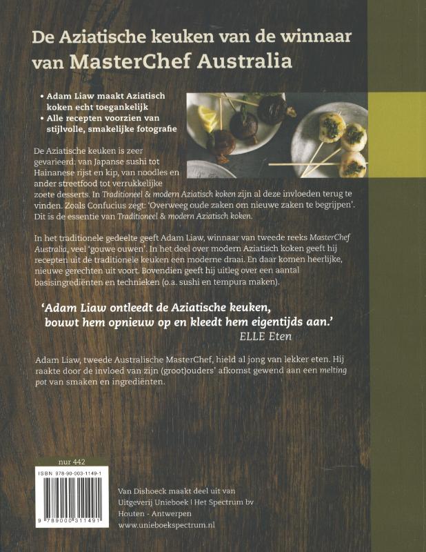 Achterkant van Traditioneel & modern Aziatisch koken