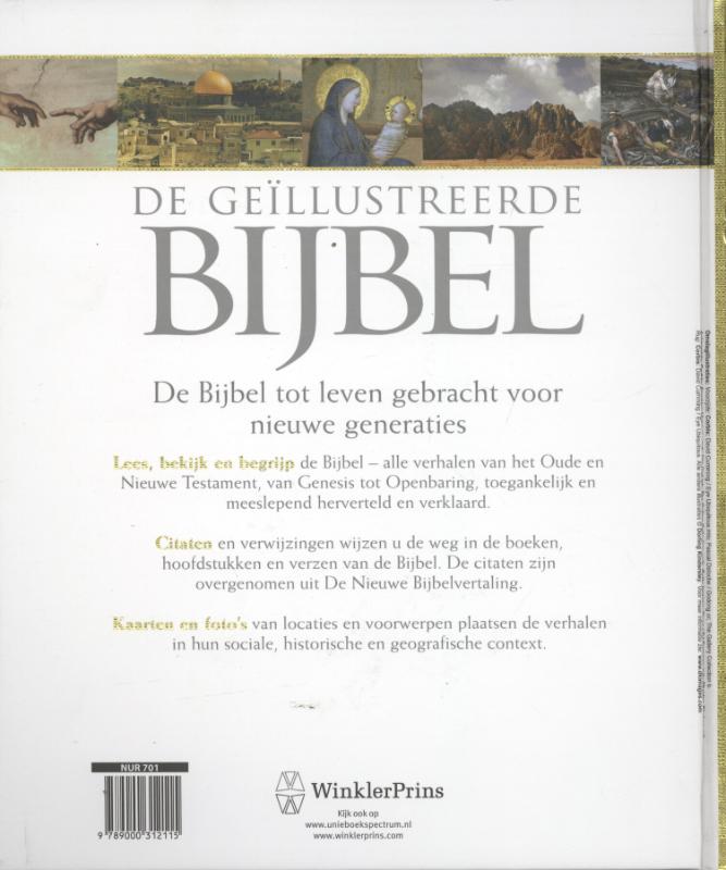 Achterkant van De geillustreerde Bijbel