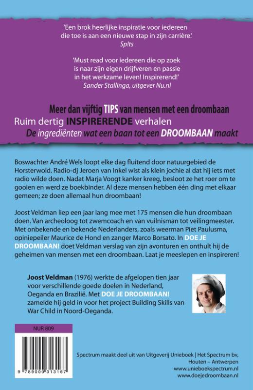 Achterkant van Doe je droombaan!