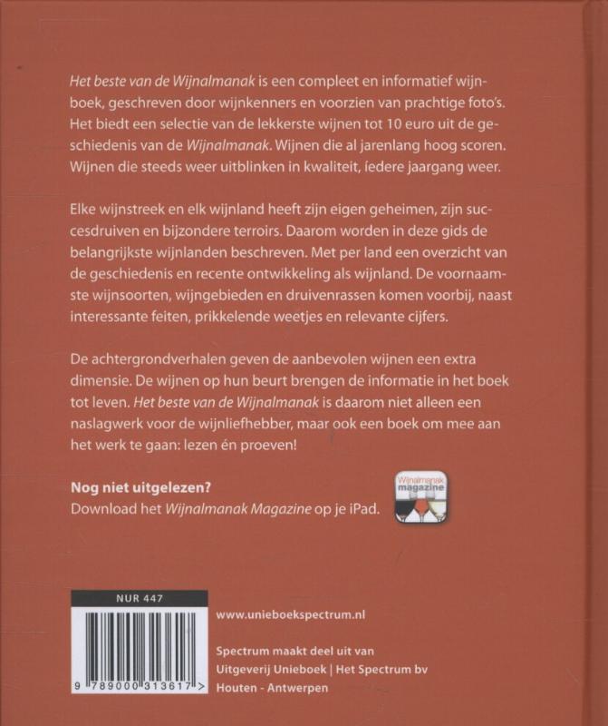 Achterkant van Het beste van de Wijnalmanak