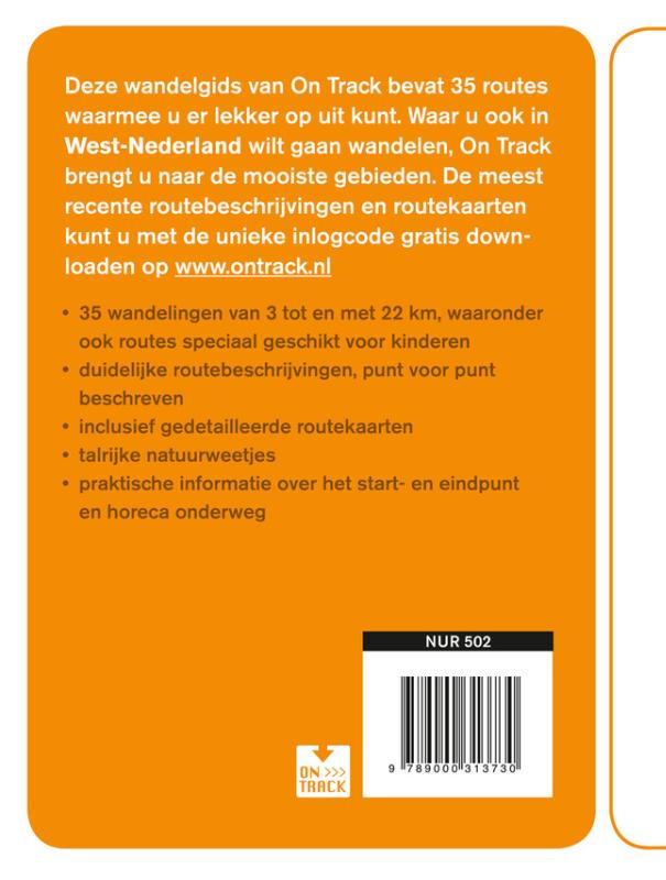 Achterkant van West Nederland wandelroutes