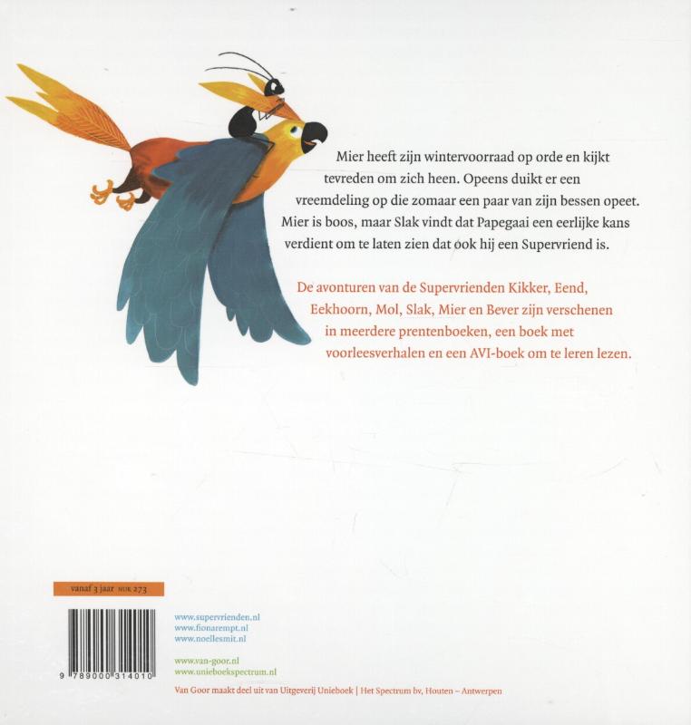Achterkant van Een vreemde vogel