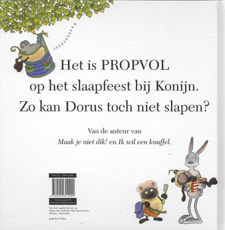 Achterkant van Het grote slaapfeest
