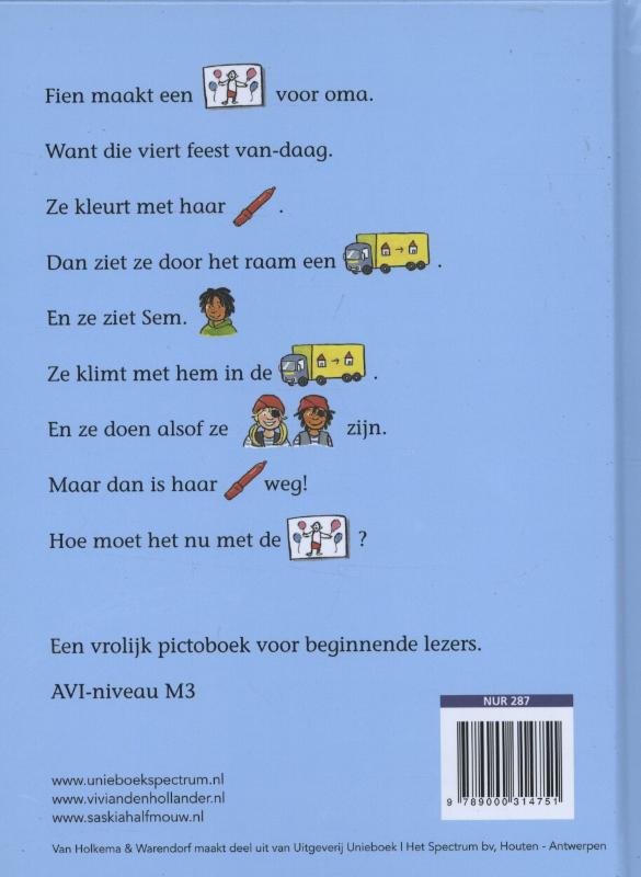 Achterkant van Waar is de stift?