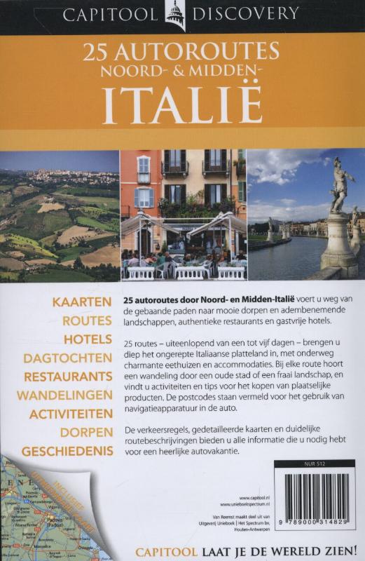 Achterkant van 25 autoroutes Noord- en Midden-Italie
