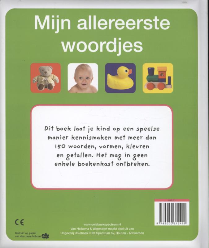 Achterkant van Mijn allereerste woordjes