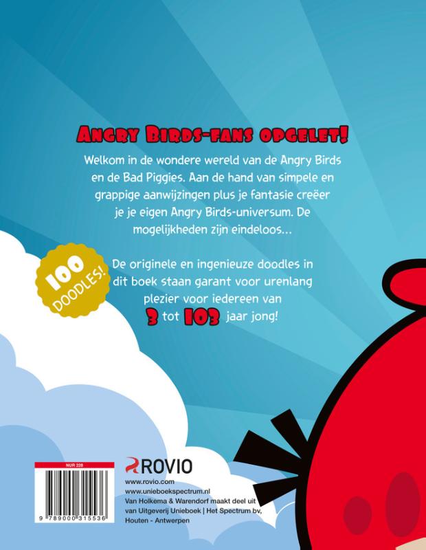 Achterkant van Angry Birds Het grote rode doodleboek