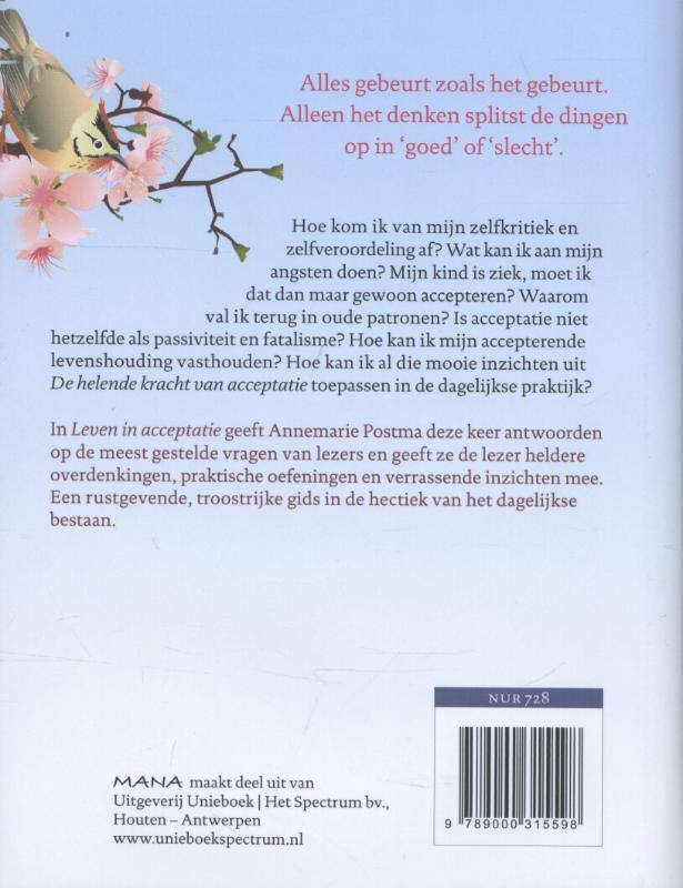 Achterkant van Leven in acceptatie