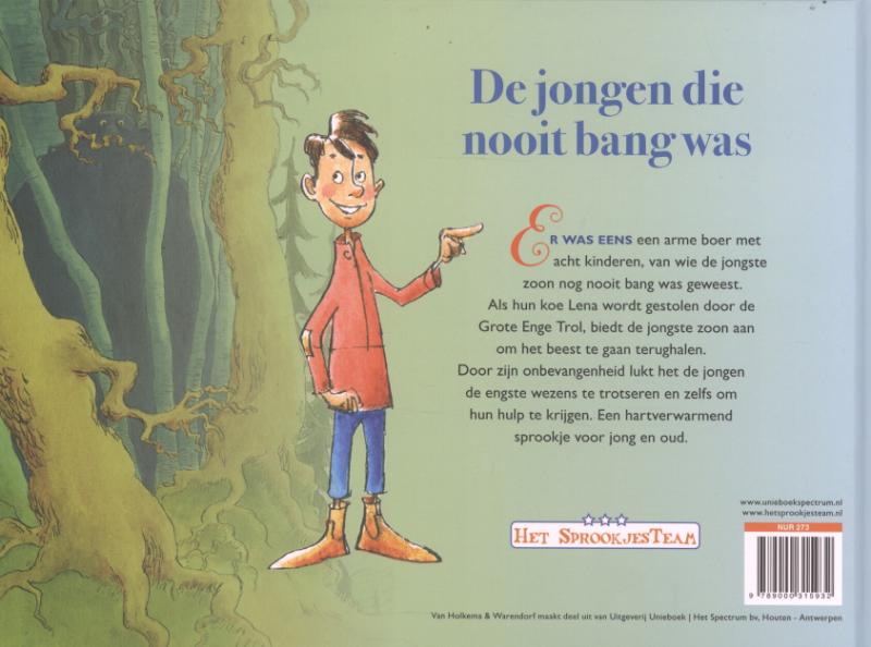 Achterkant van De jongen die nooit bang was
