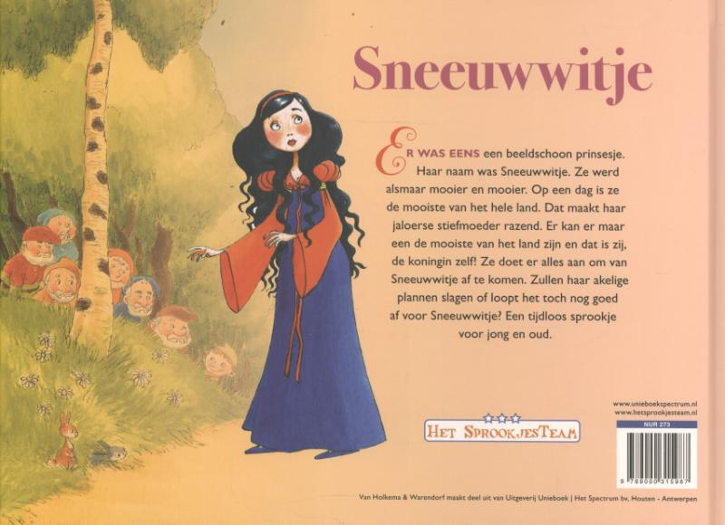 Achterkant van Sneeuwwitje