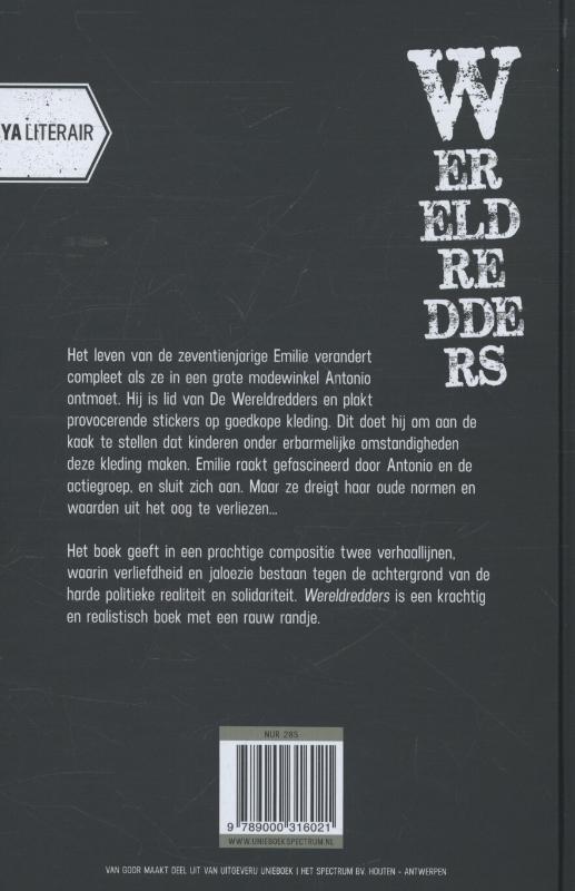 Achterkant van De wereldredders