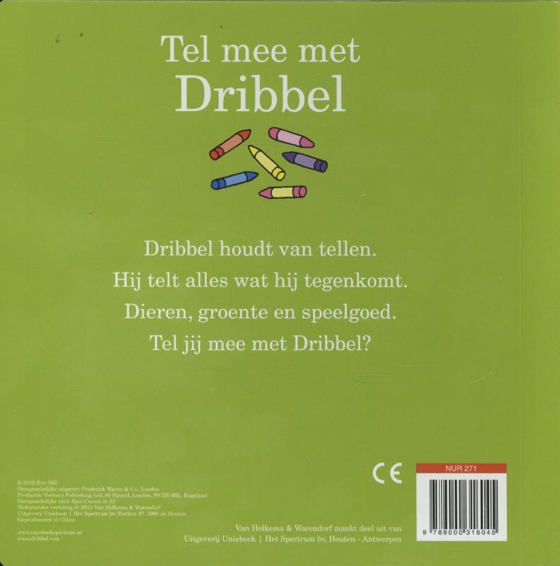 Achterkant van Tel mee met Dribbel