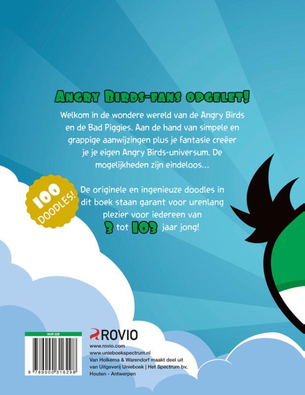 Achterkant van Angry Birds Het grote groene doodleboek