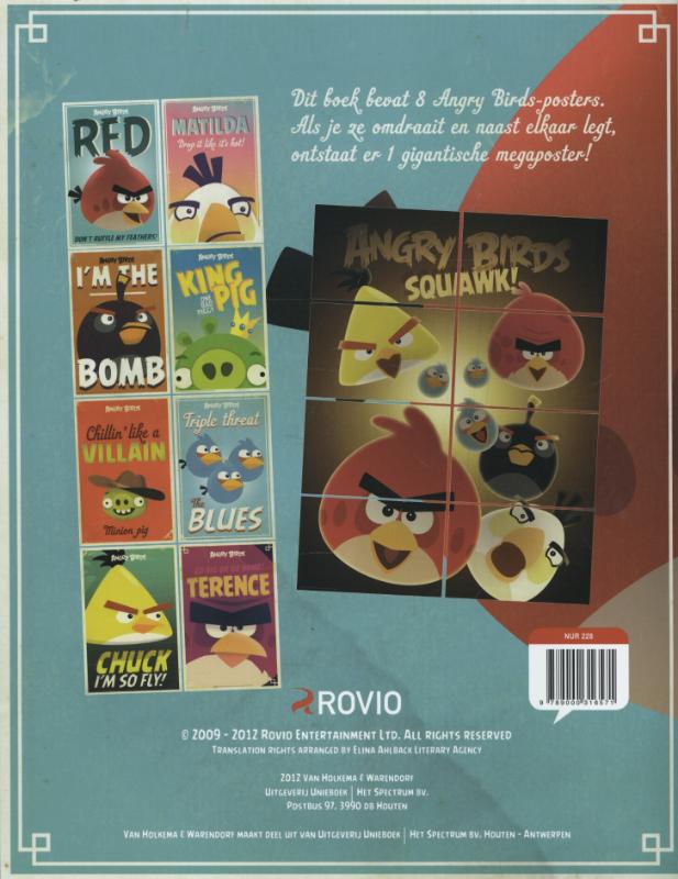 Achterkant van Angry birds classic