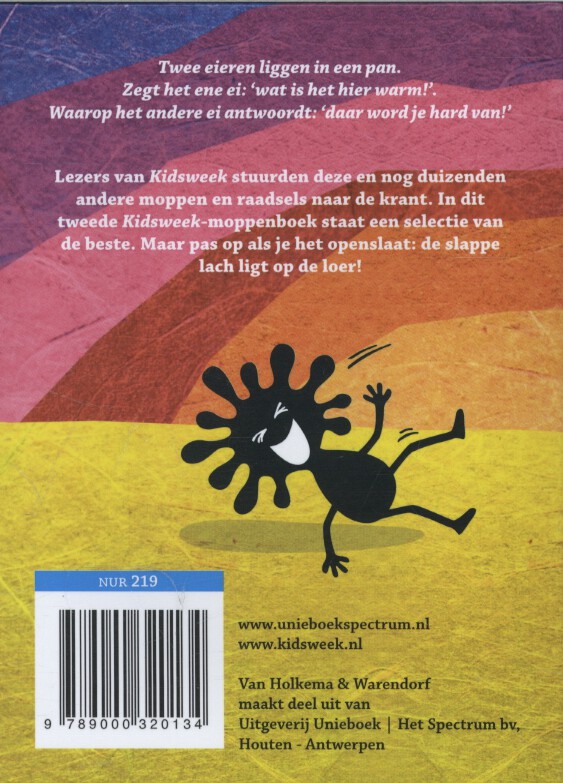 Achterkant van Kidsweek moppenboek