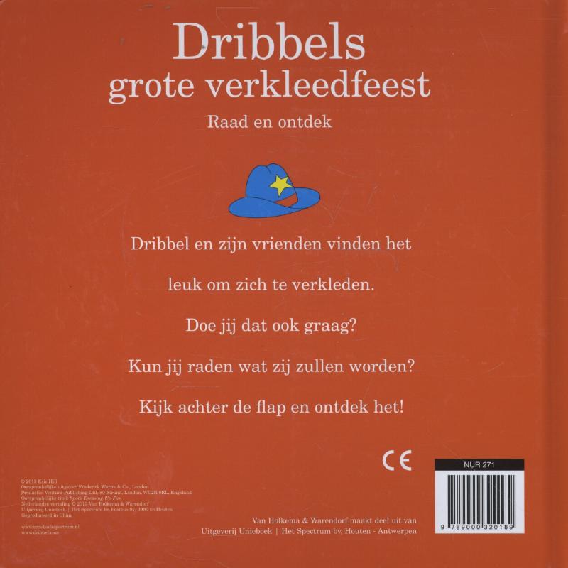 Achterkant van Dribbels grote verkleedfeest